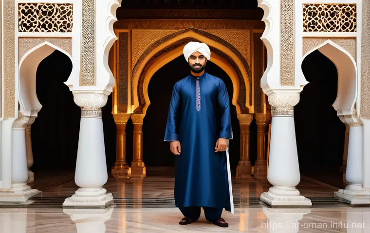 오만 전통 의상 디스다샤 - Image Prompt 1: The Distinguished Omani Gentleman**